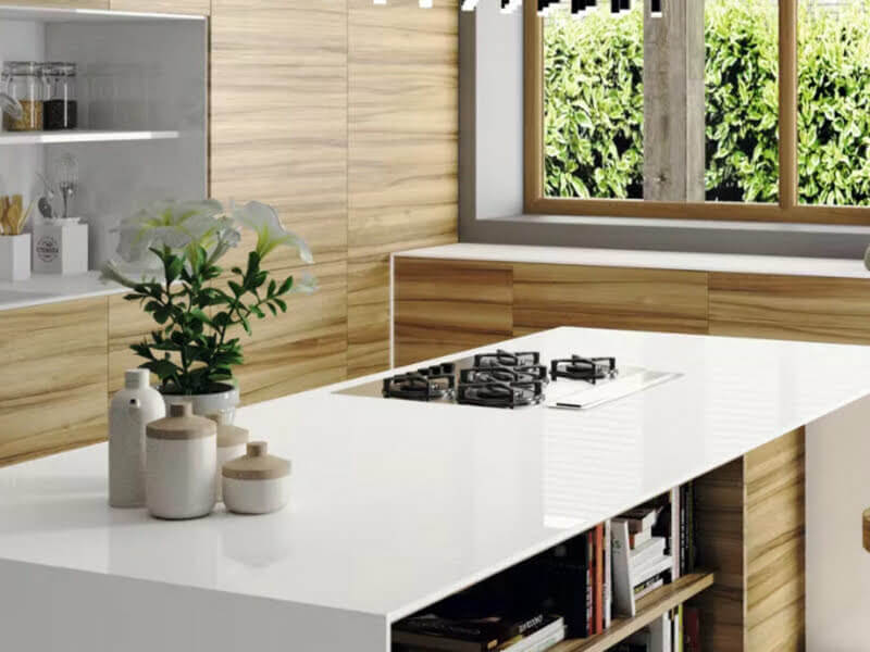 Silestone Iconic White Quartz | Solid Stone Worktops Ltd