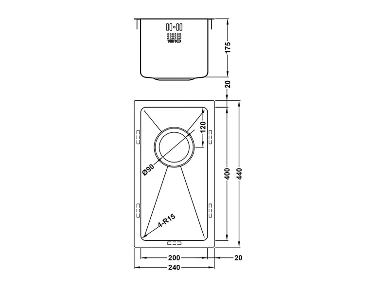 ZENUNO15 200U line drawing 1